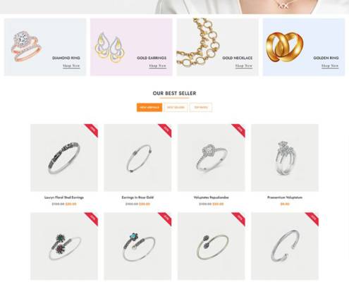 نمونه طراحی سایت طلا فروشی